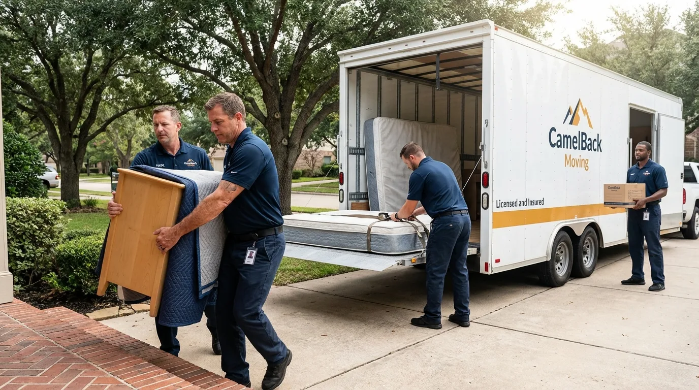 Crew loading residential truck for cross-state move from Sevierville, TN